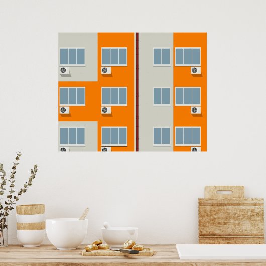 Poster voor appartementenbouw (Keuken)