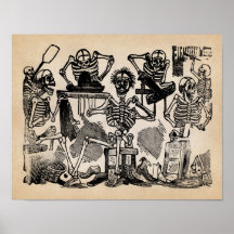 Poster voor artisanaal skeletten