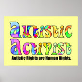 Poster voor autistische activist (kleur) (Voorkant)