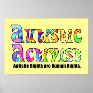 Poster voor autistische activist (kleur)