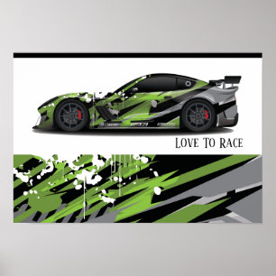 Poster voor automatisch racen