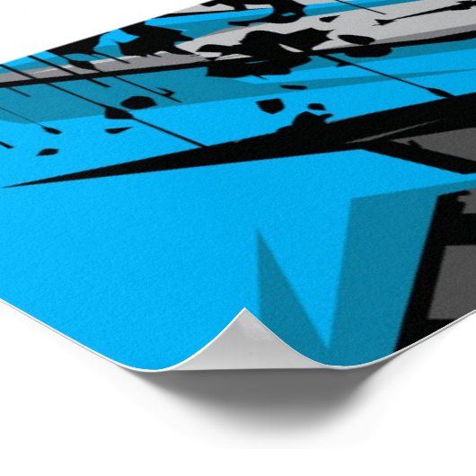 Poster voor automatisch racen (Hoek)