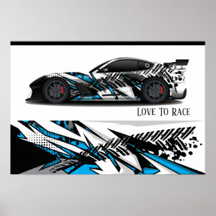 Poster voor automatisch racen