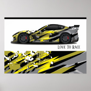 Poster voor automatisch racen