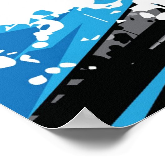 Poster voor automatisch racen (Hoek)