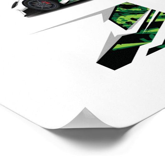 Poster voor automatisch racen (Hoek)