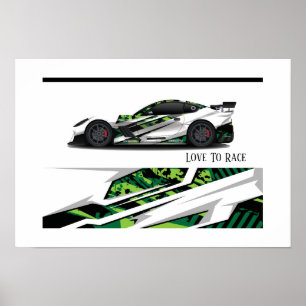 Poster voor automatisch racen