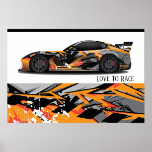 Poster voor automatisch racen
