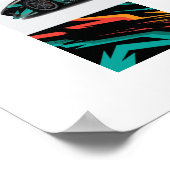 Poster voor automatisch racen (Hoek)