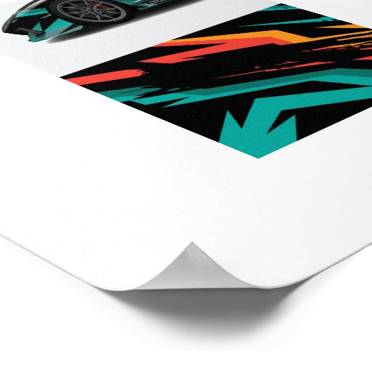 Poster voor automatisch racen (Hoek)