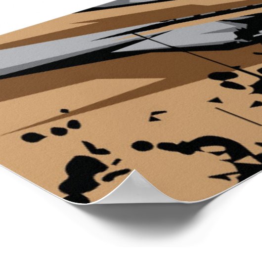 Poster voor automatisch racen (Hoek)