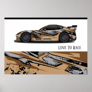 Poster voor automatisch racen