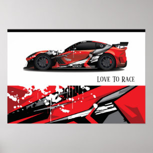 Poster voor automatisch racen