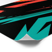 Poster voor automatisch racen (Hoek)