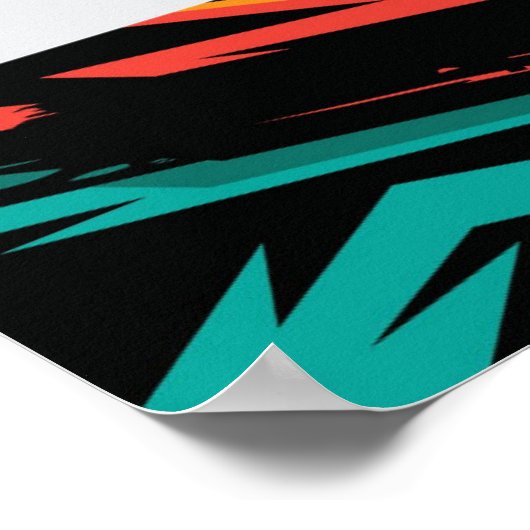 Poster voor automatisch racen (Hoek)