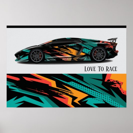 Poster voor automatisch racen (Voorkant)