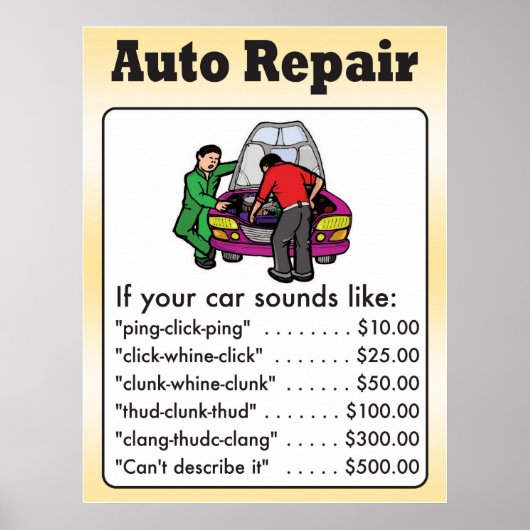 Poster voor automatische reparatie (Voorkant)