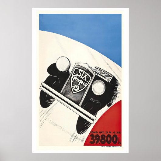 Poster voor autoracen met oldtimers (Voorkant)