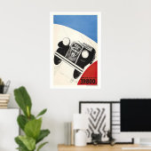 Poster voor autoracen met oldtimers (Thuiskantoor)