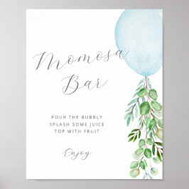 Poster voor Baby shower met handborden voor Mimosa