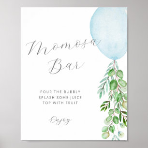 Poster voor Baby shower met handborden voor Mimosa
