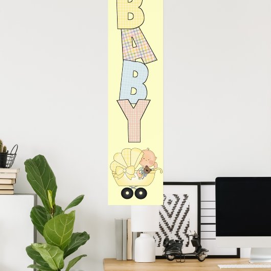Poster voor baby shower-partij (Thuiskantoor)