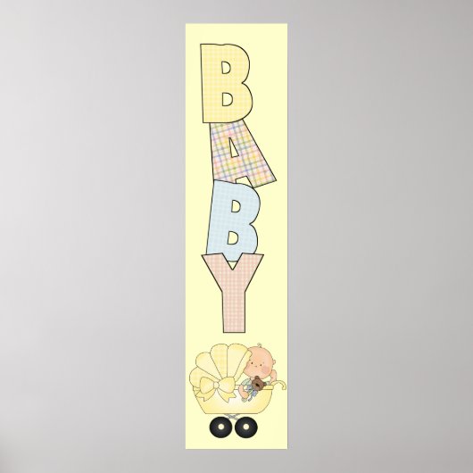Poster voor baby shower-partij (Voorkant)