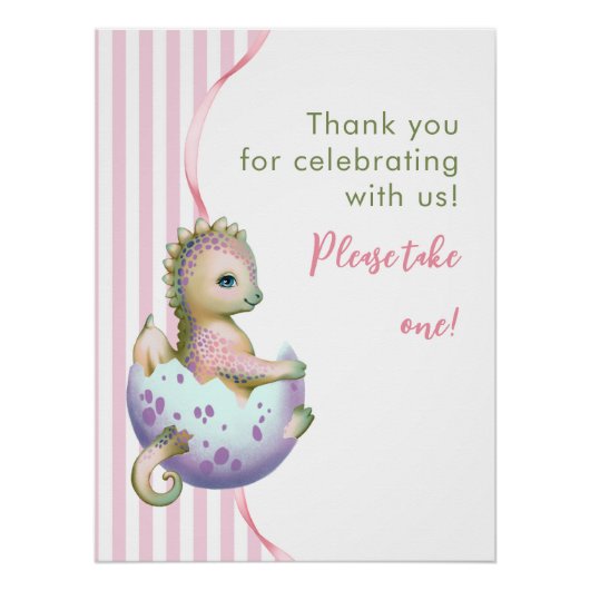 Poster voor babyfeestje. (Voorkant)