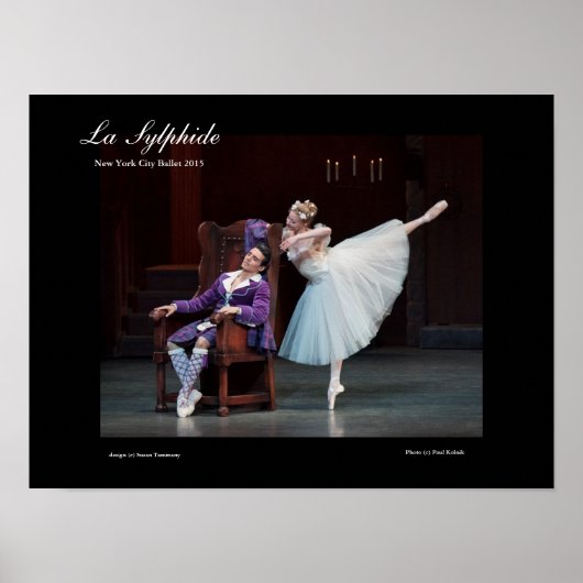 poster voor ballet LA SYLPHIDE (Voorkant)