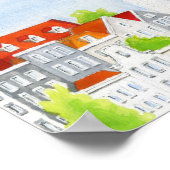 Poster voor ballonmuis en dakpannen (Hoek)