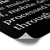 Poster voor beveiliging tegen aanvallen van mobiel (Hoek)