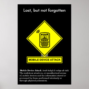 Poster voor beveiliging tegen aanvallen van mobiel