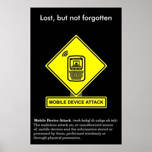 Poster voor beveiliging tegen aanvallen van mobiel (Voorkant)