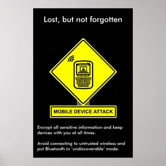 Poster voor beveiliging tegen aanvallen van mobiel (Voorkant)