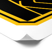 Poster voor bouwwaarschuwing voor ruimtevaartingen (Hoek)