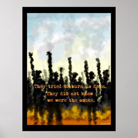 Poster voor brand en rook (Voorkant)