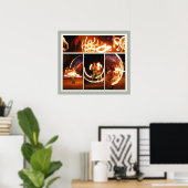 Poster voor branddansers (Thuiskantoor)