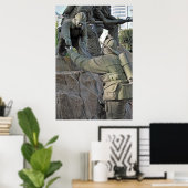 Poster voor brandweerman Memorial "hold the line" (Thuiskantoor)