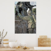 Poster voor brandweerman Memorial "hold the line" (Keuken)