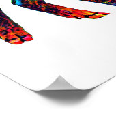 Poster voor Bright Psychadelic Piglet Art (Hoek)