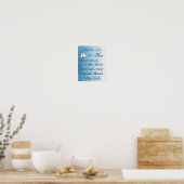 Poster voor bruiloft: Blue Mandala Elegant (Keuken)