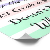 Poster voor bruiloft, groen, roze thema (Hoek)