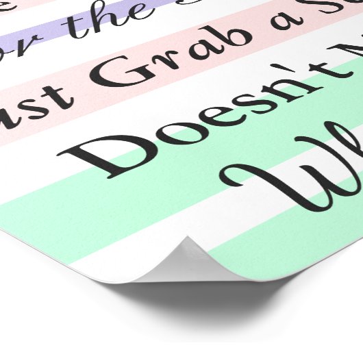 Poster voor bruiloft, groen, roze thema (Hoek)