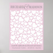 Poster voor bruiloft Guestbook - KIES UW KLEUR 20x (Voorkant)