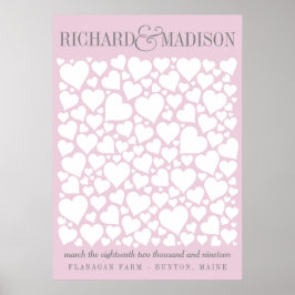 Poster voor bruiloft Guestbook - KIES UW KLEUR 20x