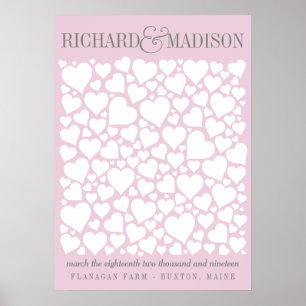 Poster voor bruiloft Guestbook - KIES UW KLEUR 20x