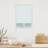 Poster voor bruiloft Guestbook - KIES UW KLEUR 20x (Keuken)