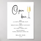 Poster voor bruiloft in open menu (Voorkant)