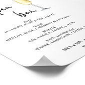 Poster voor bruiloft in open menu (Hoek)