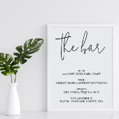 Poster voor bruiloft in open menu